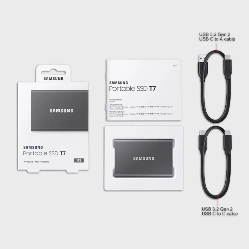 Samsung SSD T7 Portable 1TB / 2TB External Eksternal SSD - Garansi Resmi 3 Tahun - Image 5