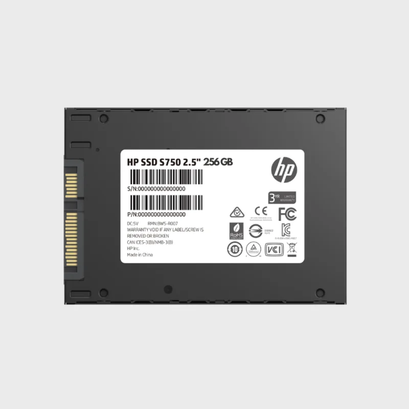HP SSD S750 Internal 256GB / 512GB / 1TB  2.5 SATA Internal SSD SATA3 Garansi Resmi 3 tahun Suitable SSD 250GB 500GB Compare Samsung SSD Vgen Adata - Image 4