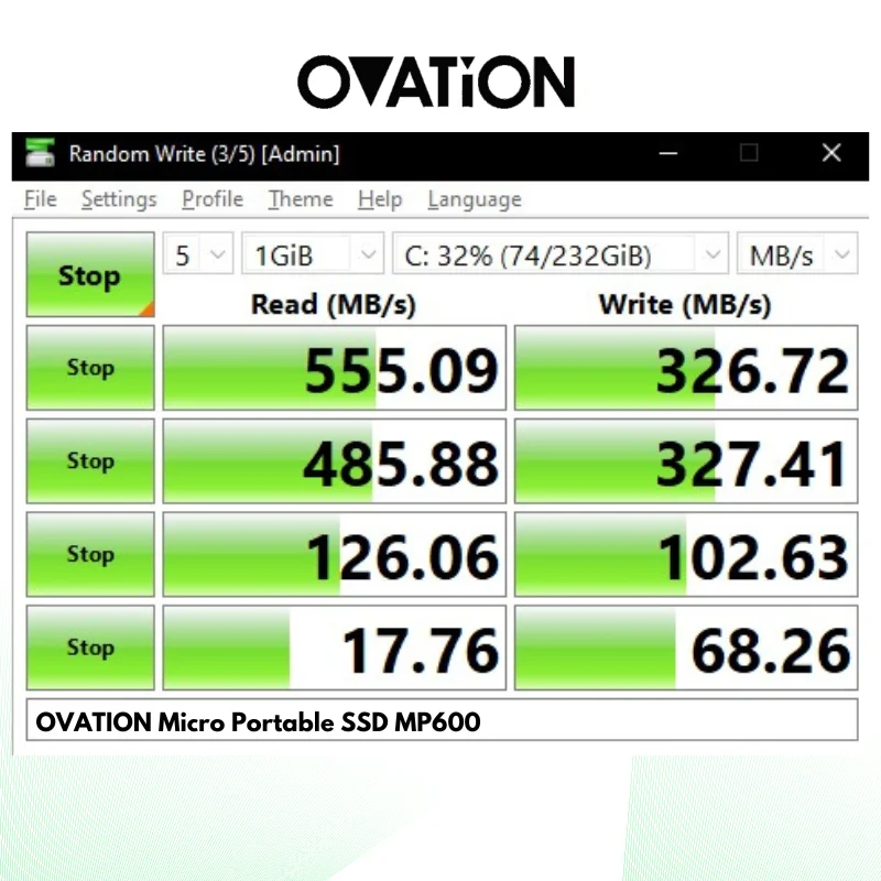 OVATION MP600 SSD External Type C 256GB / 512GB / 1TB Portable SSD Eksternal Micro Portable SSD - Image 5