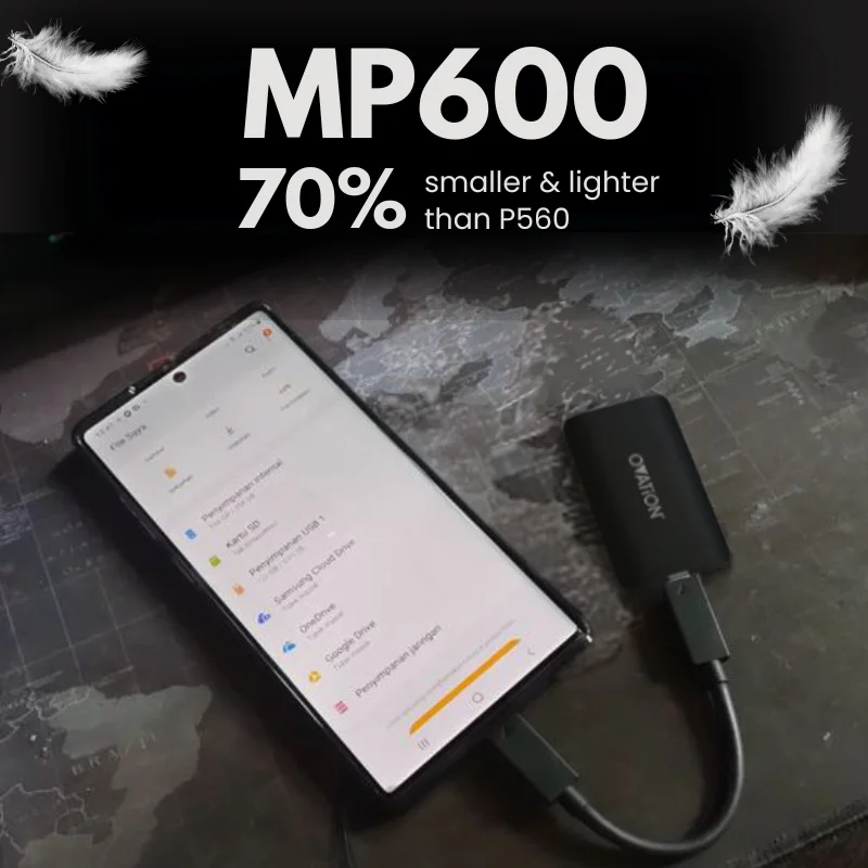 OVATION MP600 SSD External Type C 256GB / 512GB / 1TB Portable SSD Eksternal Micro Portable SSD - Image 3